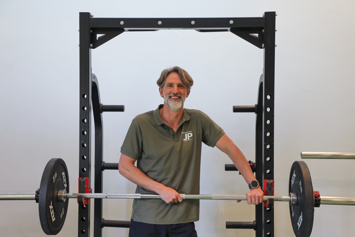 Jan-Peter bij het squat rack
